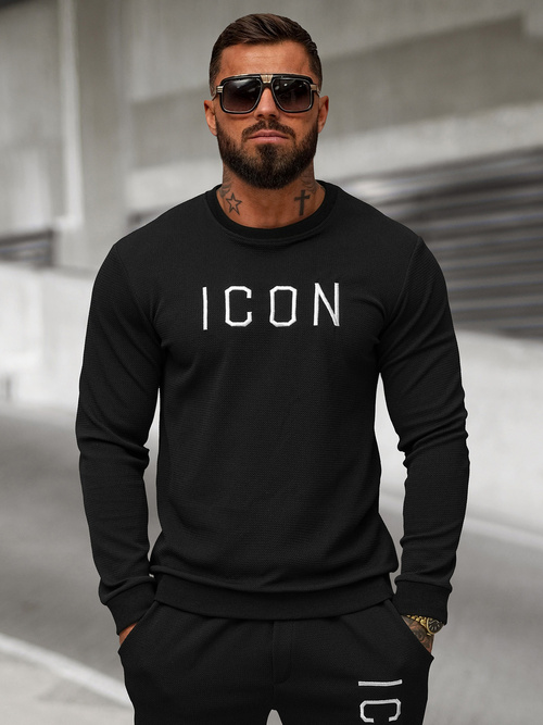 Bluza męska czarna OZONEE O/D7394