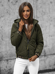 Kurtka damska pikowana zielona OZONEE JS/16M9082/136