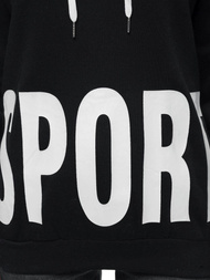 Bluza z kapturem damska czarna OZONEE JS/B26034