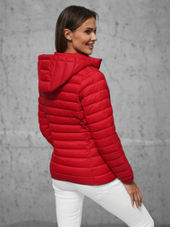 Kurtka damska pikowana czerwona OZONEE JS/16M9101/270