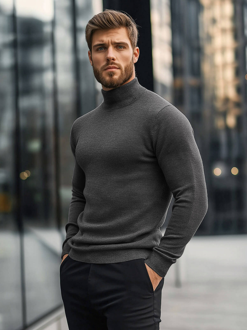 Светр чоловічій Графітові OZONEE O/BM203Z