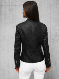 Kurtka skórzana damska czarna OZONEE JS/11Z8052Z