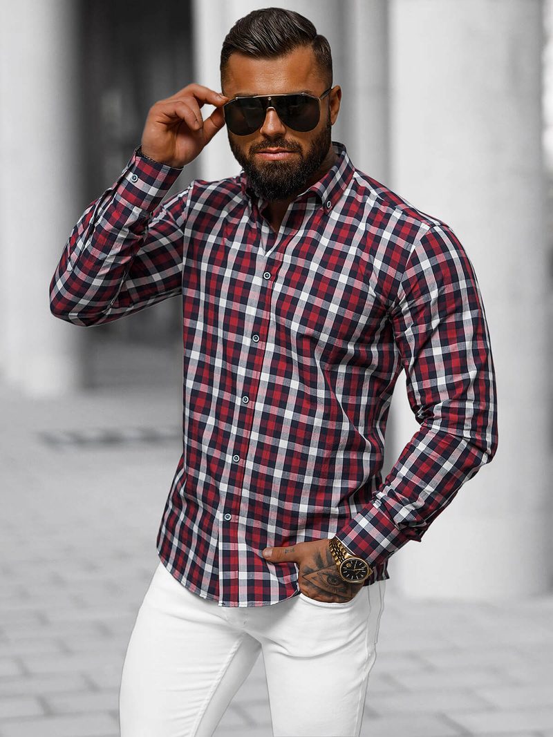 Сорочка чоловіча Бордова OZONEE O/V98