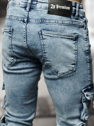 Spodnie jeansowe męskie jasno-niebieskie OZONEE O/B5961