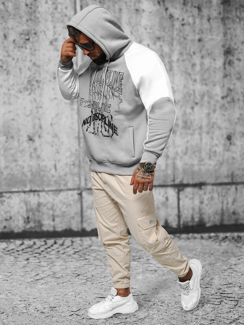 Толстовка сірий OZONEE O/SWE23037