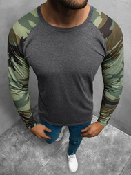 Longsleeve męski grafitowy-moro OZONEE O/1218