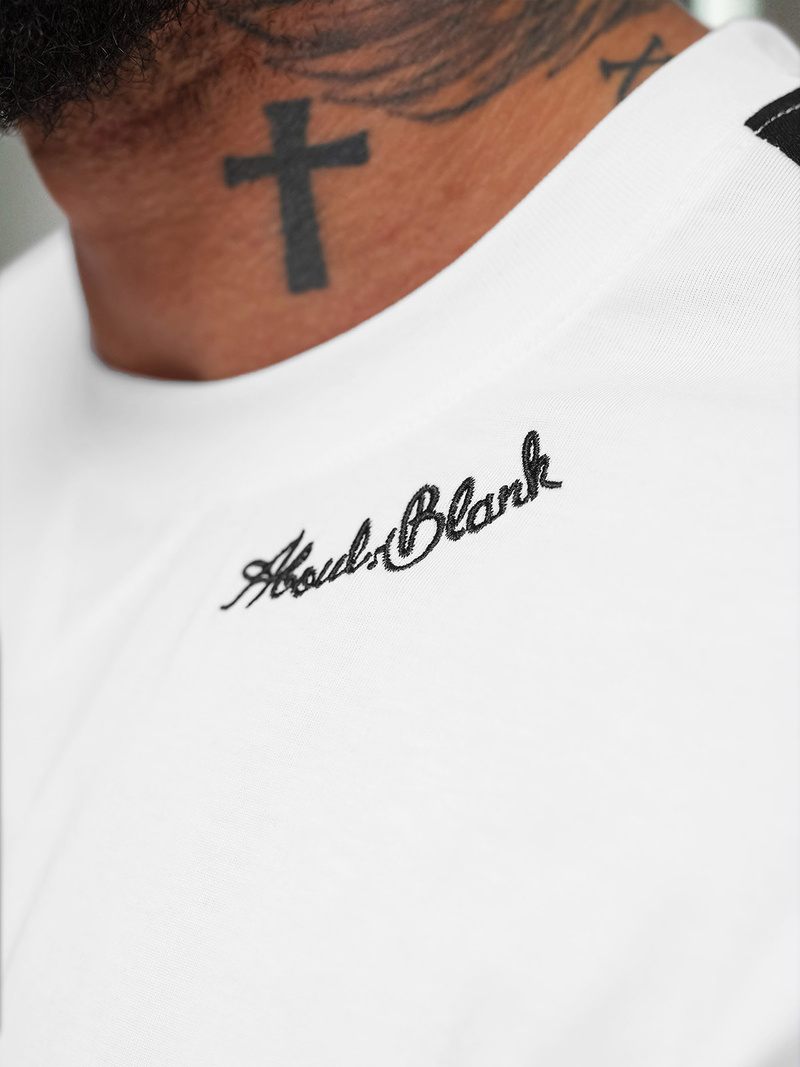 T-shirt męski loose fit biały OZONEE O/QQ1195