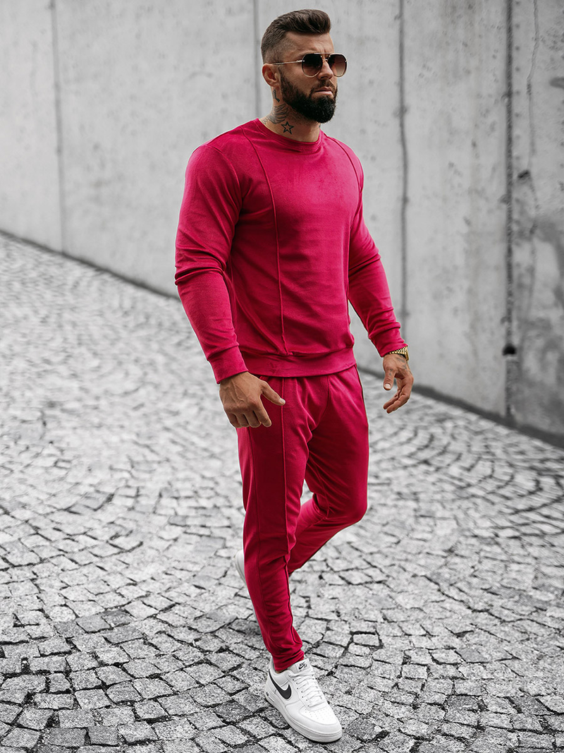 Спортивний костюм чоловічій Бордовий OZONEE O/12129