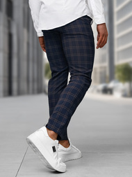 Spodnie męskie chino materiałowe granatowe OZONEE DJ/5632Z