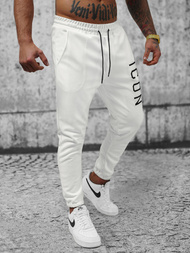 Spodnie dresowe męskie białe OZONEE O/D9125