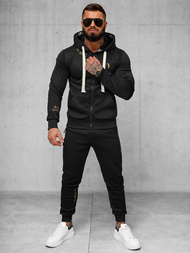 Komplet dresowy męski czarny OZONEE O/LN11675