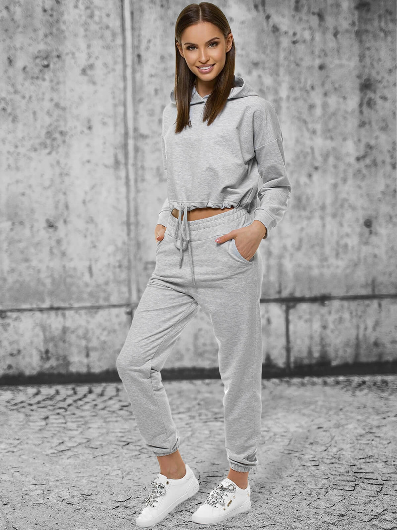 Жіночий спортивний костюм з двох частин Яскраво-Сiрий OZONEE O/12108