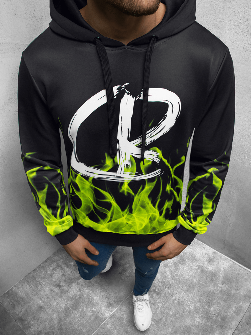 Bluza z kapturem męska czarna OZONEE JS/B10116