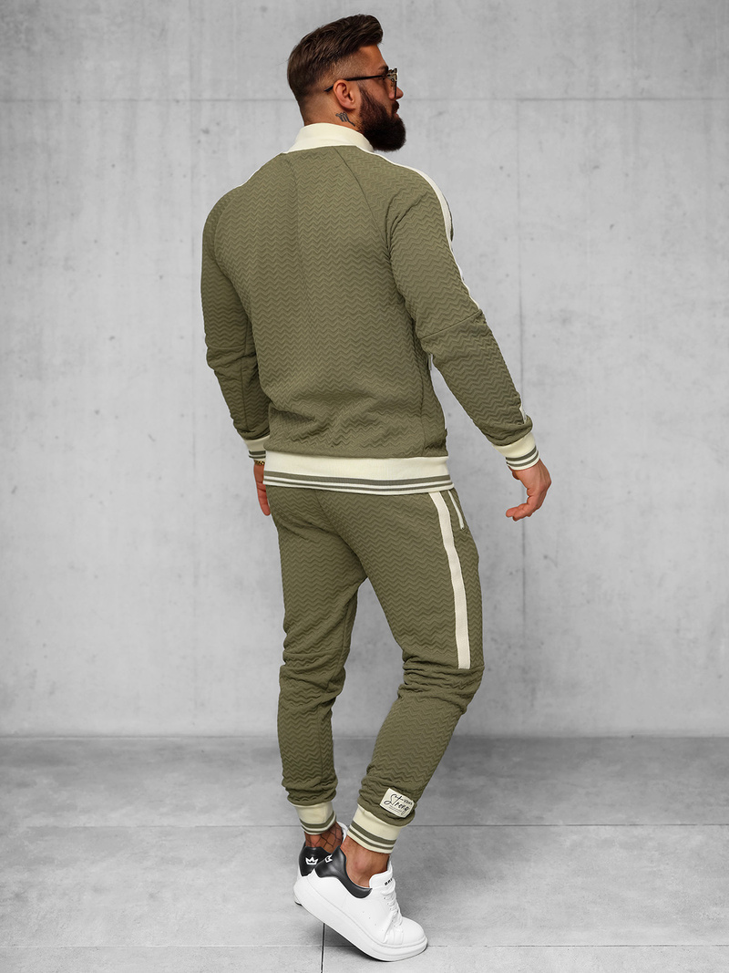Komplet dresowy męski khaki OZONEE O/FF5030AB