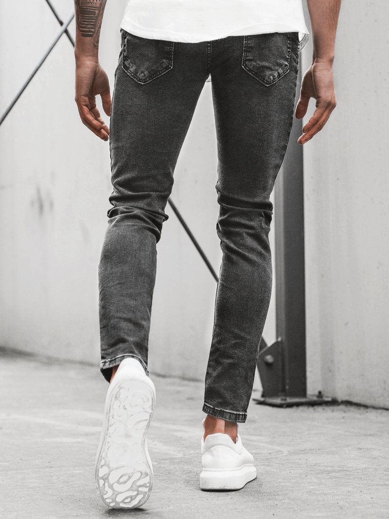 Spodnie jeansowe męskie grafitowe OZONEE O/4488/04