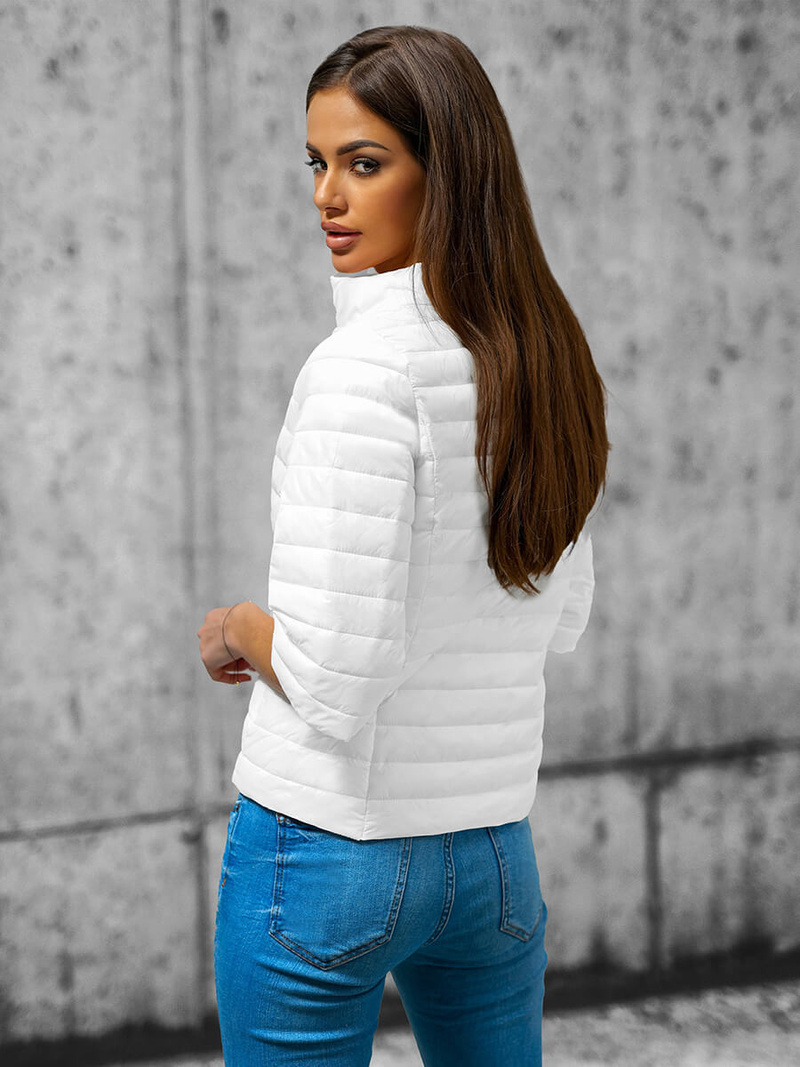 Kurtka damska pikowana biała OZONEE O/H891