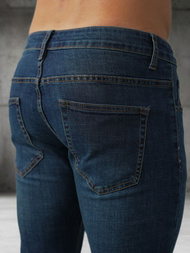 Spodnie jeansowe męskie slim fit ciemno-niebieskie OZONEE O/JK2895A