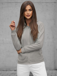Bluza damska rozpinana z kapturem szara/2 OZONEE JS/W03/106Z