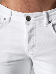 Spodnie jeansowe męskie slim fit białe OZONEE E/5348/01Z
