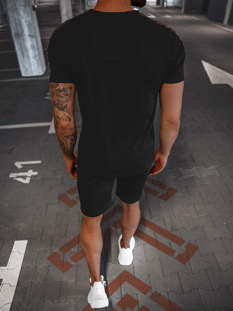 Komplet dresowy męski czarno-złoty OZONEE O/HM788