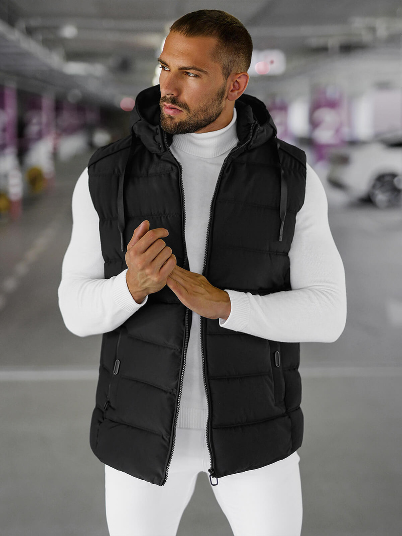 Безрукавка чоловіча чорна OZONEE JS/57M7507/392Z