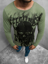 Longsleeve męski khaki OZONEE O/1291