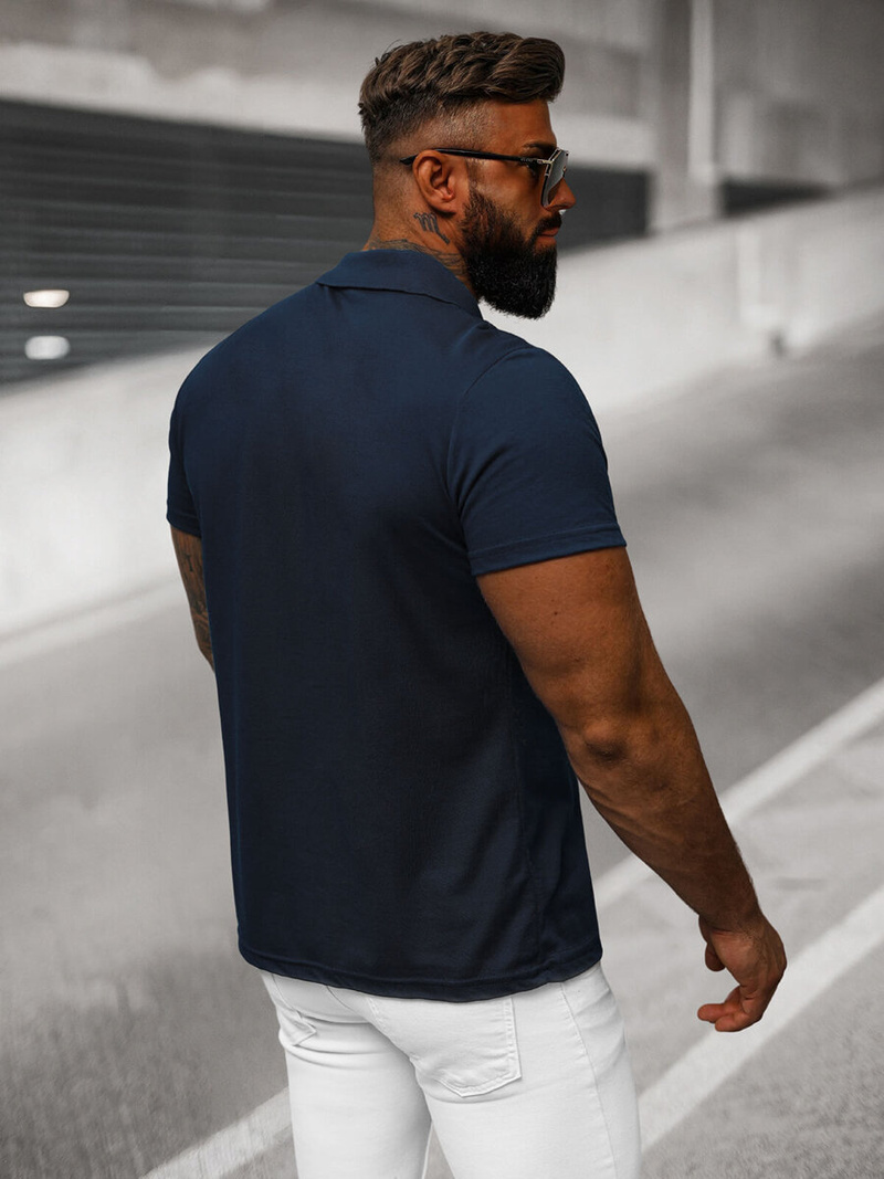 Футболка Поло чоловіча Ультрамаринова OZONEE JS/8T80/25Z