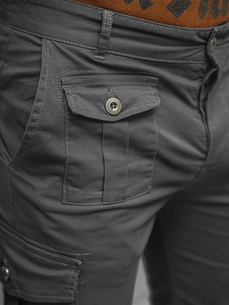 Spodenki męskie chino grafitowe OZONEE NB/MP0188GS