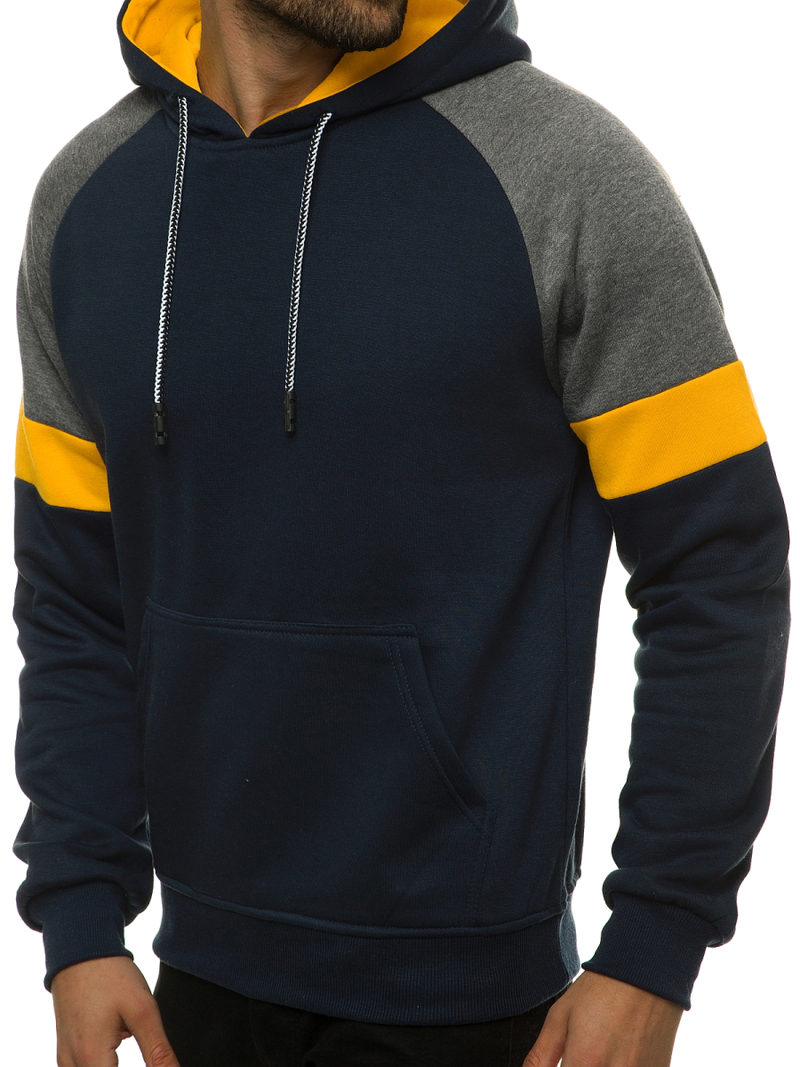 Bluza z kapturem męska granatowa OZONEE JS/KS2236