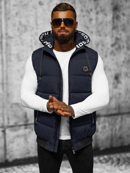 Kamizelka męska z kapturem granatowa OZONEE JS/84M3028/215