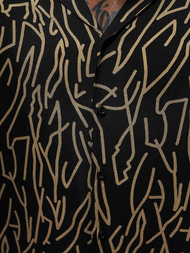 Сорочка чоловіча з коротким рукавом Чорна OZONEE O/22202010