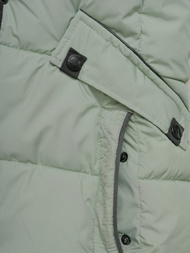 Kurtka zimowa damska długa pikowana miętowa OZONEE O/W377Z