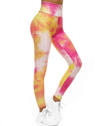 Legginsy damskie różowo-żółte OZONEE JS/YW88031