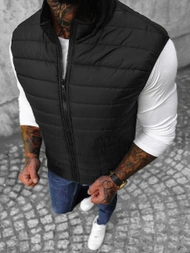 Kamizelka męska pikowana czarna OZONEE JS/MY77Z