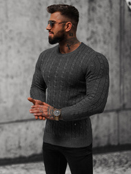 Sweter męski grafitowy OZONEE NB/MM6021/3Z