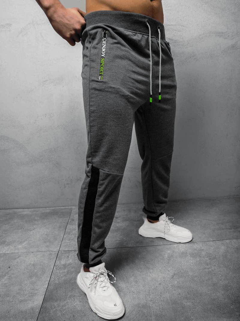 Spodnie dresowe męskie grafitowe OZONEE JS/68K10215