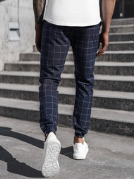 Spodnie męskie chino joggery granatowe OZONEE DJ/2275/22Z