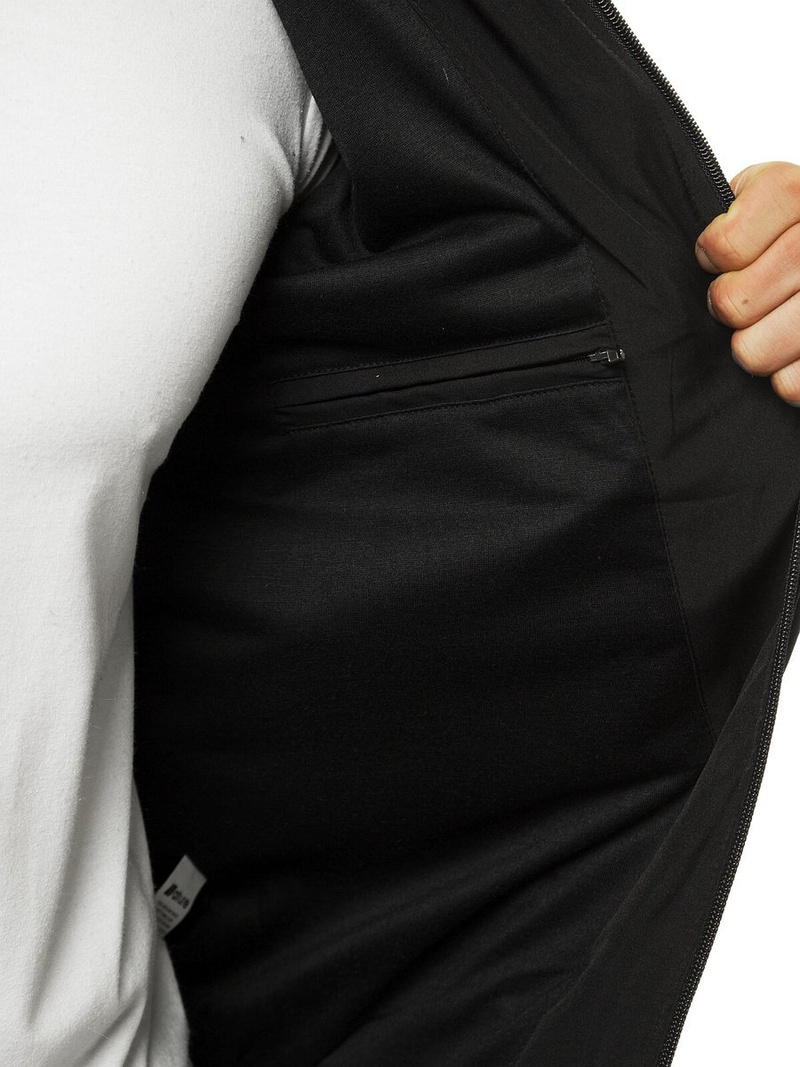 Kurtka przejściowa męska czarna OZONEE N/6782