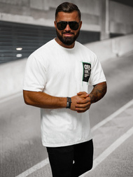 T-shirt męski biały OZONEE O/3C333
