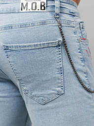 Spodnie jeansowe męskie niebieskie OZONEE O/293