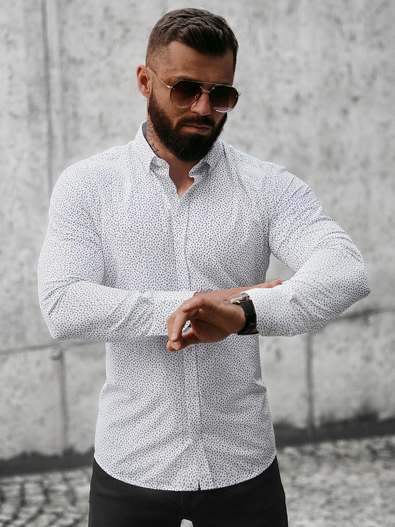 Koszula męska biała/4 OZONEE O/CLS349