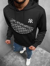 Bluza z kapturem męska czarno-biała OZONEE O/HM736Z