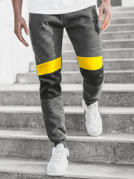 Spodnie dresowe męskie czarne OZONEE JS/K60022