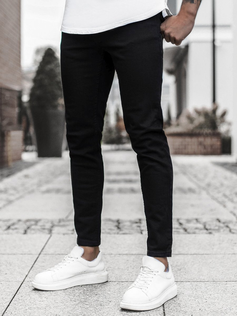 Spodnie męskie jeans czarne OZONEE O/4371/1