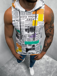 Koszulka bez rękawów męska z nadrukiem kolorowa OZONEE O/BL309