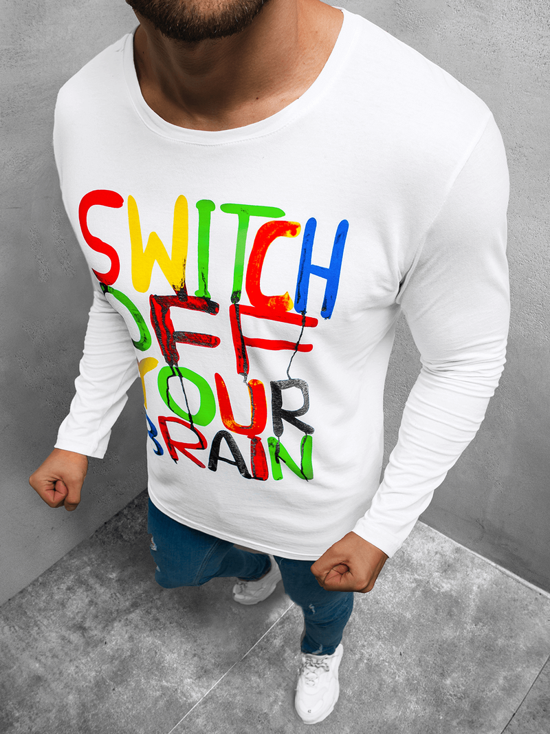 Футболка з довгим рукавом чоловіча Бiла OZONEE O/1214