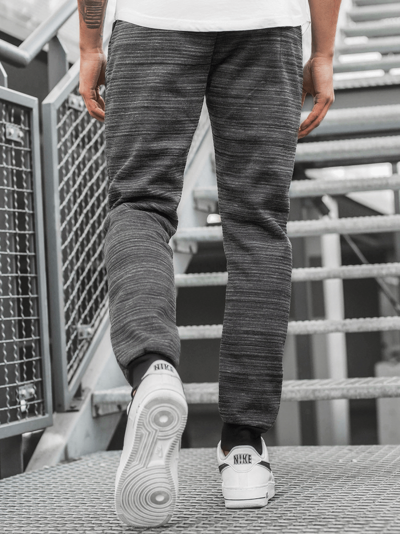 Spodnie dresowe męskie czarne OZONEE JS/K60010