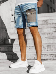 Spodenki jeansowe męskie jasno-niebieskie OZONEE G/1071