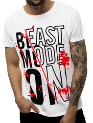 T-Shirt męski biały OZONEE JS/KS1949