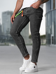 Spodnie jeansowe męskie slim fit grafitowe OZONEE NB/MP0191G